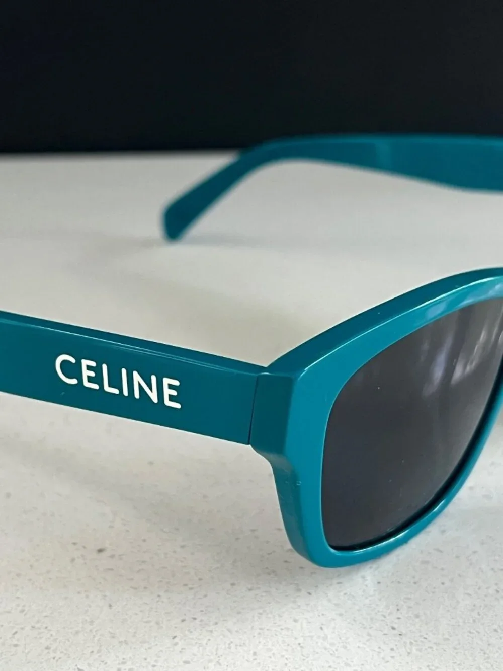 Celine Classic Rectangular Sunglasses CL40249U 87A Turquoise